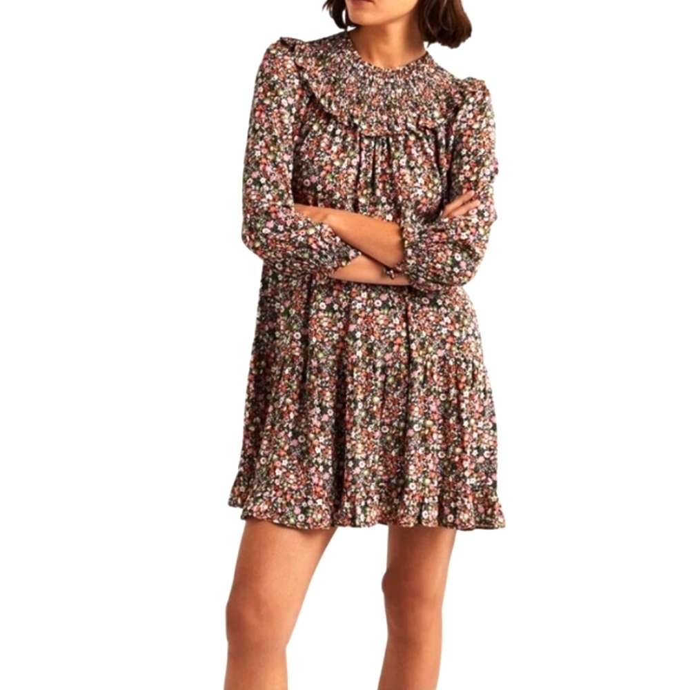 Boden Smocked Floral Dress